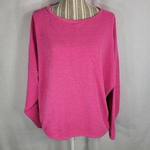 The Limited London Paris New York Pink Long Sleeve Cotton Top Size Medium